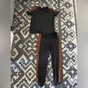 Black & Cheetah Lounge Outfit